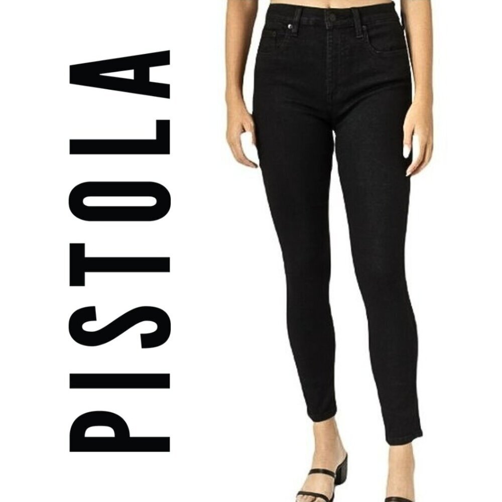 Pistola, Arielle, Skinny Mid Rise Ankle Jeans, Midnight Special, Black